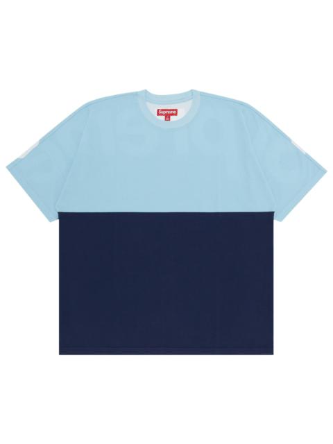 Supreme Supreme Overprint Knowledge S/S Top 'Navy Yellow