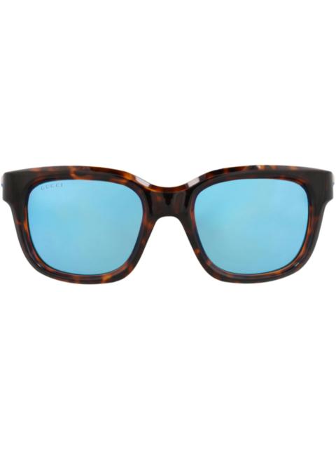 GUCCI Gucci Square-Frame Injection Sunglasses Havana Havana Blue (GG1621S-30014935-002)