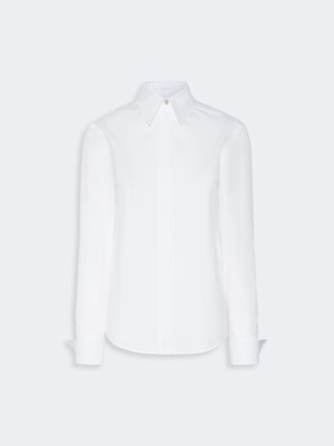 Sportmax ACCORDO Poplin fitted-waist shirt - OPTICAL WHITE