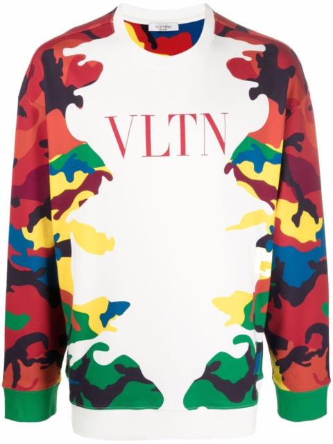 Valentino camouflage logo-print sweatshirt