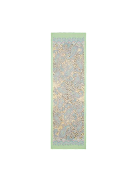 Etro paisley animal-motif silk scarf