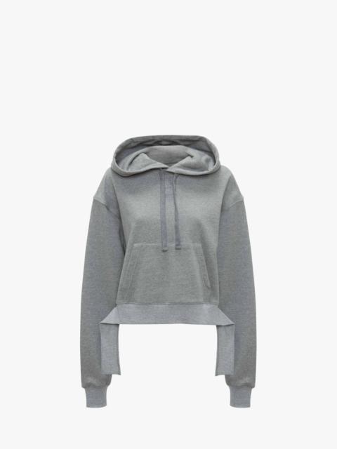JW Anderson DECONSTRUCTED HEM CROPPED HOODIE