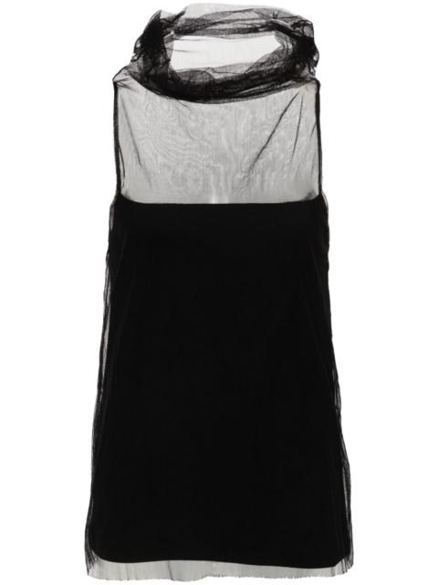 FABIANA FILIPPI tulle-overlayed top