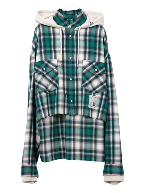 Maison MIHARAYASUHIRO hooded check shirt