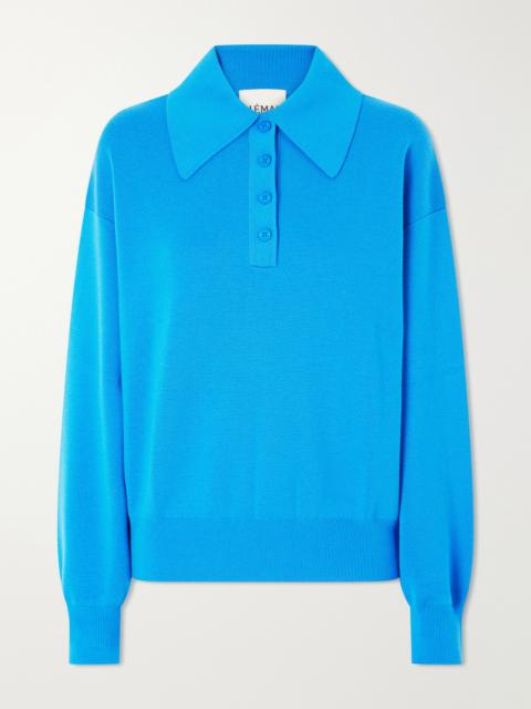 ALÉMAIS Claudia Knitted Wool Polo Shirt