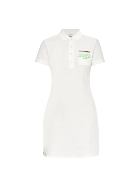 LACOSTE logo-embroidered mini dress