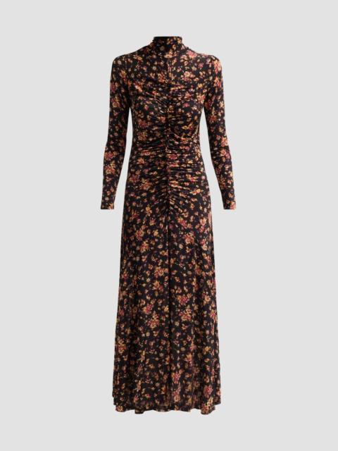 ULLA JOHNSON Women's Ida Gathered Seam Maxi Dress - Noir Floral