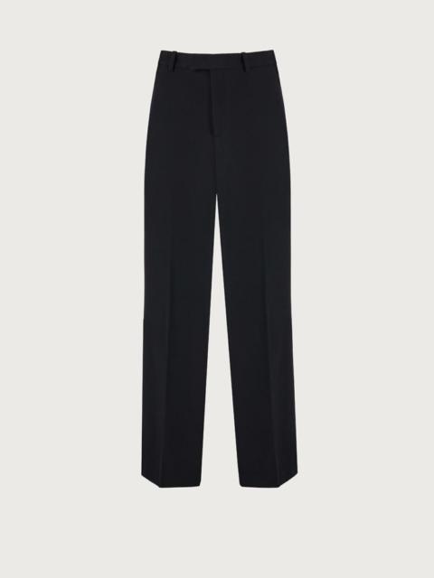 FERRAGAMO TAILORED TROUSER WITH SATIN INSERTS