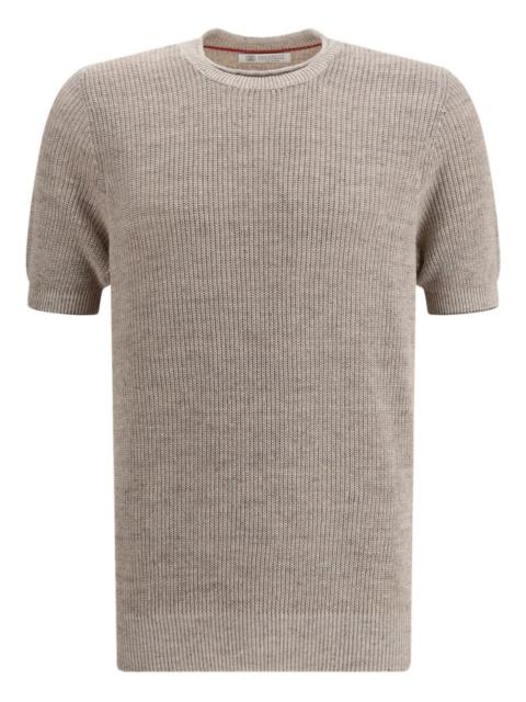 Brunello Cucinelli short-sleeve knitted T-shirt