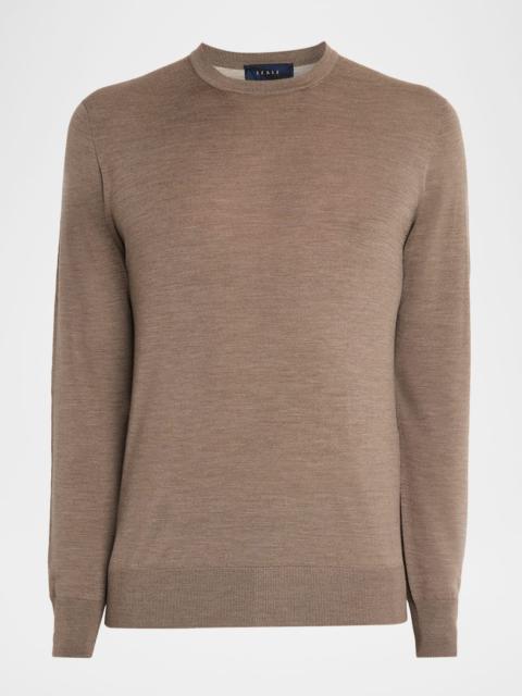 SEASE Men's Virgin Wool Heathered Crewneck Sweater
