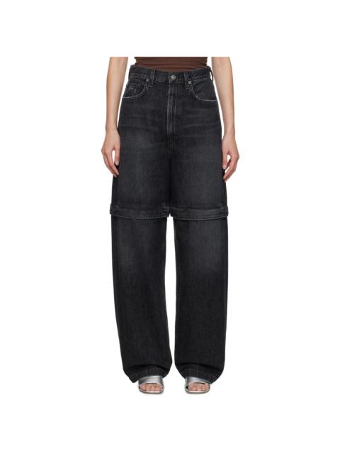 【関税込み】AGOLDE ブラック Risha ジーンズ AGOLDE Black Risha Jeans | REVERSIBLE