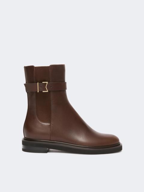 Max Mara PIO Leather Chelsea boots - DARK BROWN