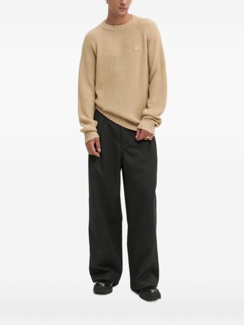 HUGO logo-appliqué raglan-sleeve jumper