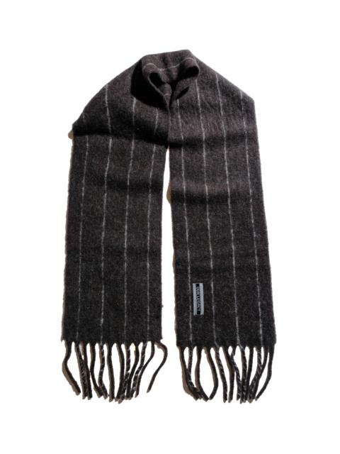 Our Legacy Estate Scarf Brown Pinstripe Fuzzy Alpaca