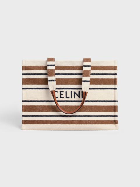 CELINE Large Cabas Thais in striped textile with celine JACQUARD