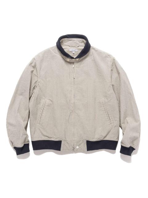 Engineered Garments LL Jacket Cotton Seersucker Navy/ Natural