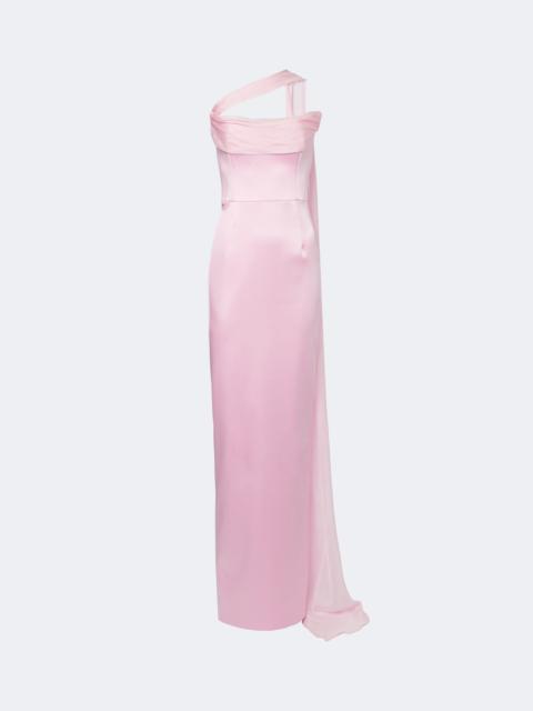 THE NEW ARRIVALS ILKYAZ OZEL Julietta scarf-detail satin gown