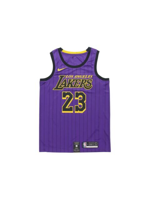 Nike Nike NBA Los Angeles Lakers LeBron James City Fan Edition Jersey Purple