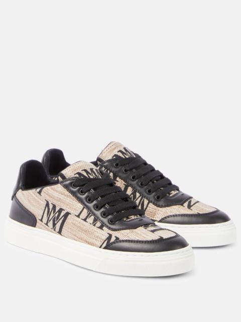Max Mara Logocity leather-trimmed sneakers
