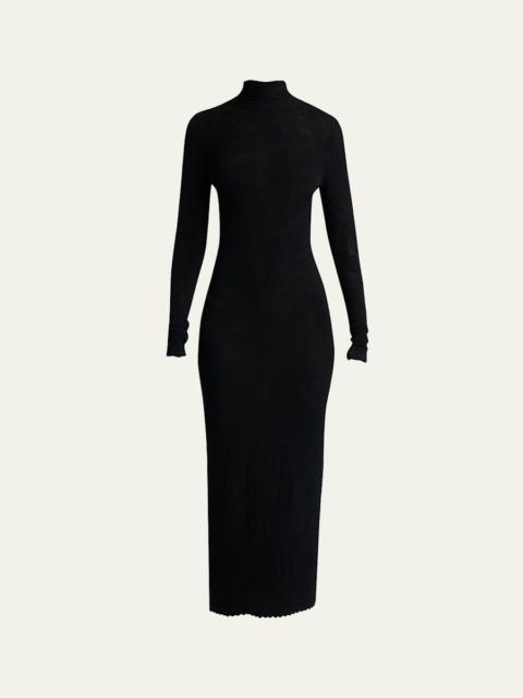 Givenchy Fitted Open Back Floral Knit Dress