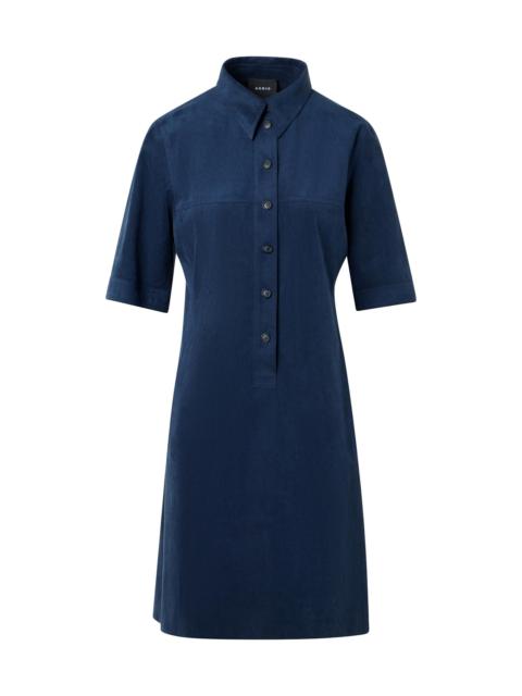 AKRIS Women's Short-Sleeve Polo Minidress - Denim