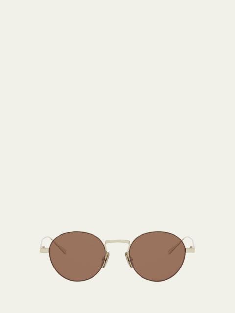 CELINE 49mm Metal Round Sunglasses