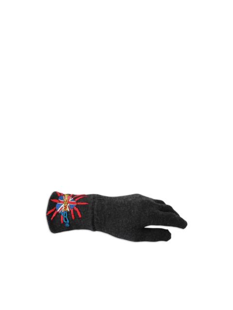 Dolce & Gabbana Union Jack embroidered wool gloves