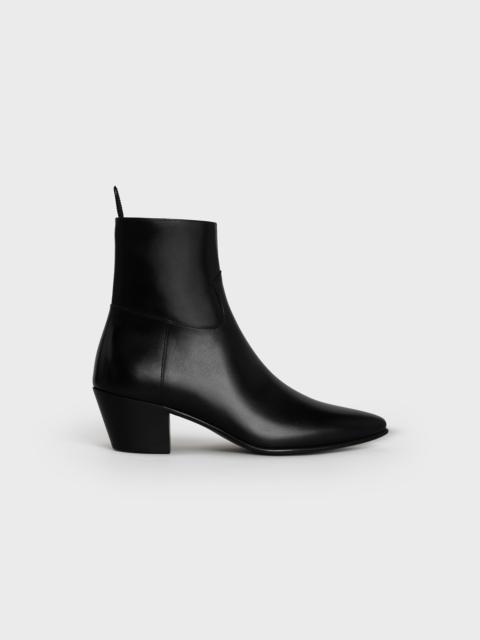 Celine Jacno Zipped Boot in Shiny calfskin