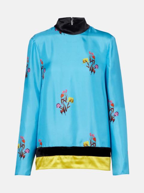 Marni Floral silk top