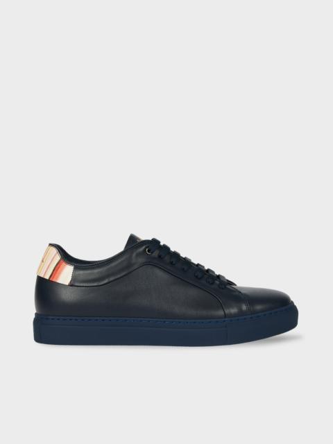 Paul Smith Navy 'Basso' Trainers with Stripe Trim
