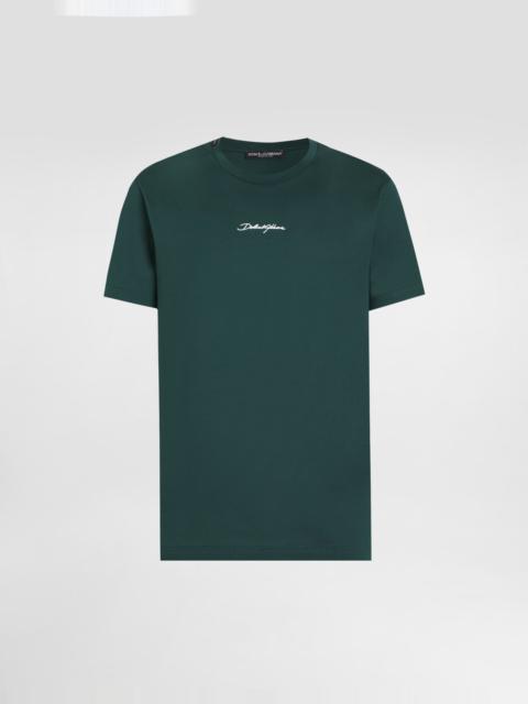 Dolce & Gabbana Cotton t-shirt with embroidered patch