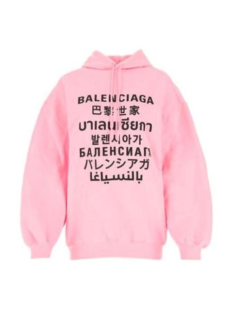 BALENCIAGA (WMNS) Balenciaga SS21 Printing Hoodie Pink 641529TJVI61401
