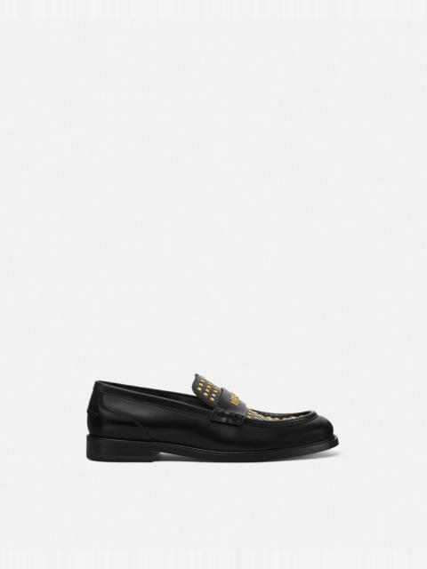 VERSACE Studded Logo Loafers