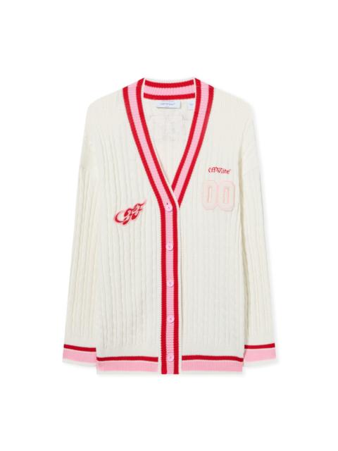 Off-White College Patch Cable Knit Card
