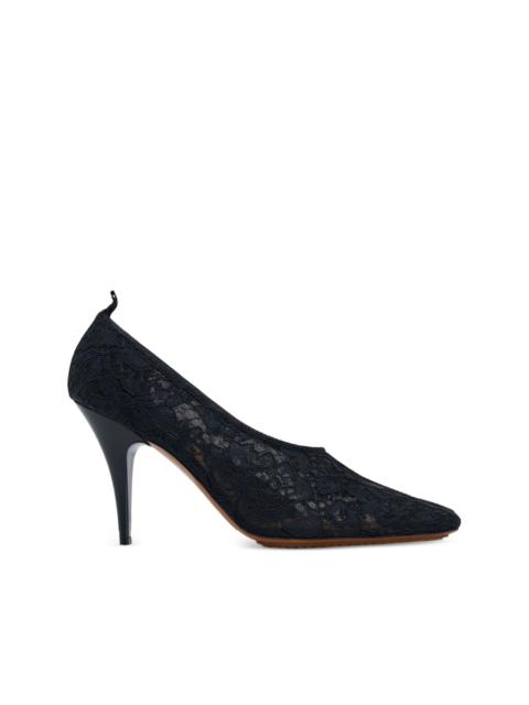 Stella McCartney 95mm square-toe lace pumps