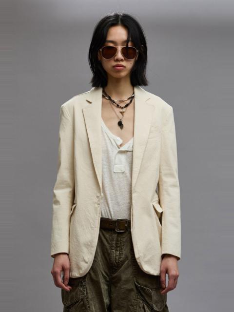 SHRUNKEN BELLOW POCKET BLAZER - NATURAL