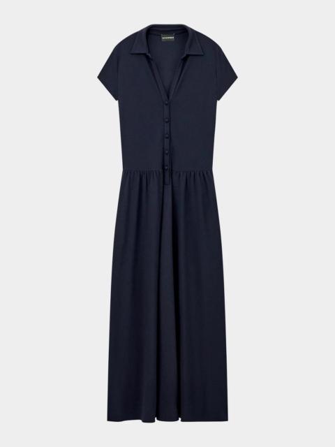 EMPORIO ARMANI Drop-Waist Midi Polo Dress
