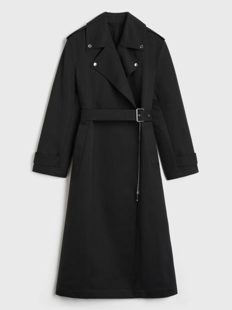 Cotton biker trench black