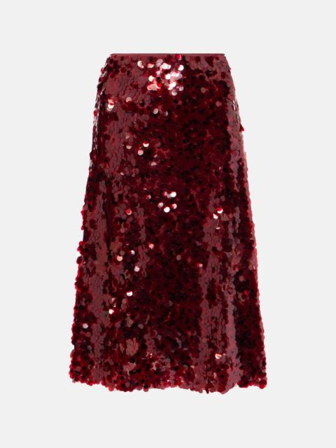 Vince Lucite sequined midi skirt