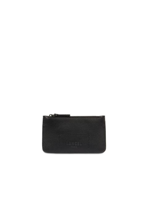 LANCEL logo-stamp leather card holder