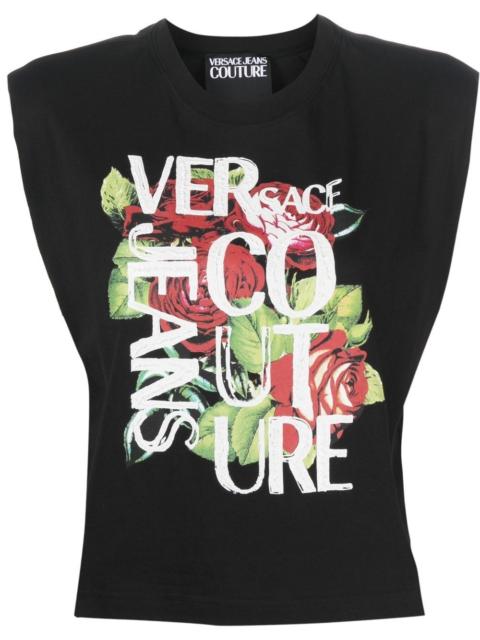 VERSACE JEANS COUTURE logo-print sleeveless T-shirt