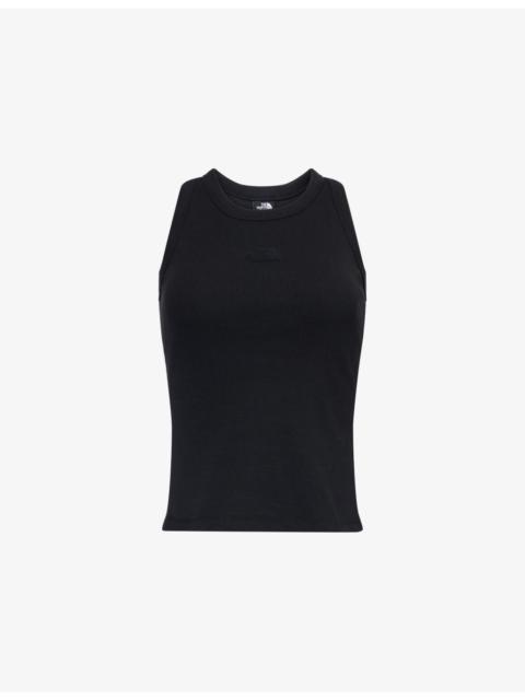The North Face Ribbed Brand-Patch Stretch-Cotton Top