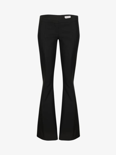Alexander McQueen Women's Low-waisted Tailored Trousers in Black