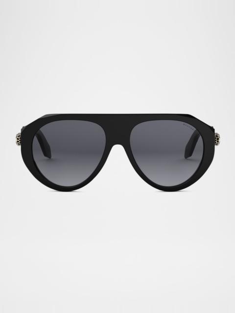 BVLGARI Serpenti Forever Acetate Aviator Sunglasses