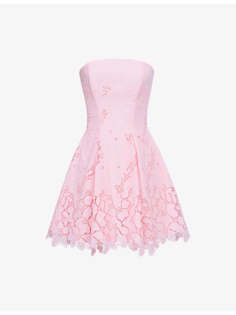 House of CB Jemima Broderie-Anglaise Woven Mini Dress