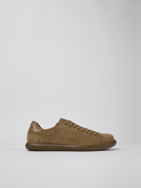 CAMPERLAB Brown Nubuck & Leather Men's Sneakers.