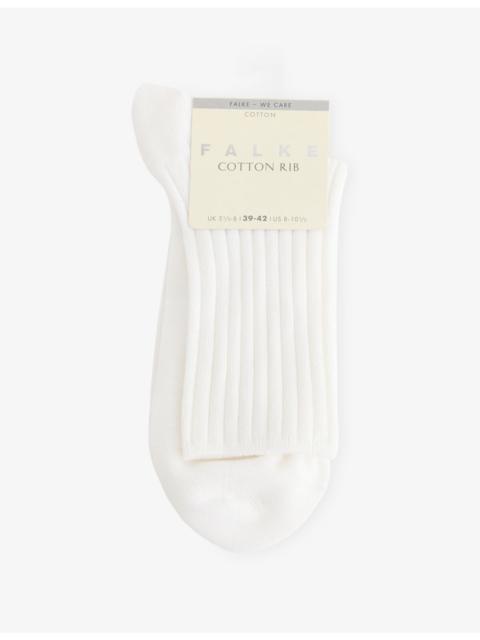 FALKE Cotton Ribbed Crew Socks