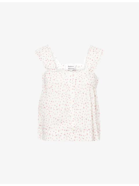DAMSON MADDER. Harrietta Floral Cotton Top
