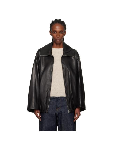 NOUR HAMMOUR Black Noah Easy Leather Jacket