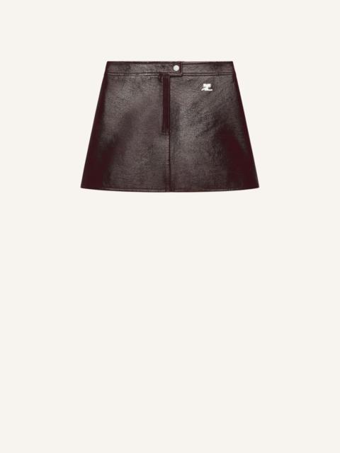 courrèges REEDITION VINYL MINI SKIRT